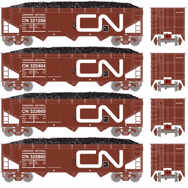 Canadian National (noodle) with load,