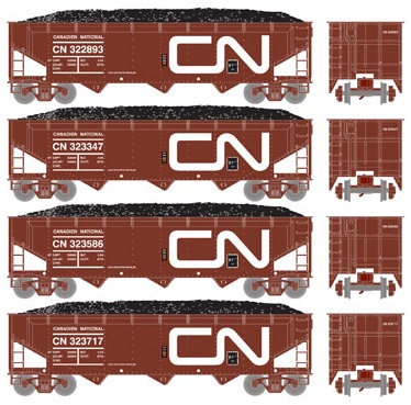 Canadian National (noodle) with load,