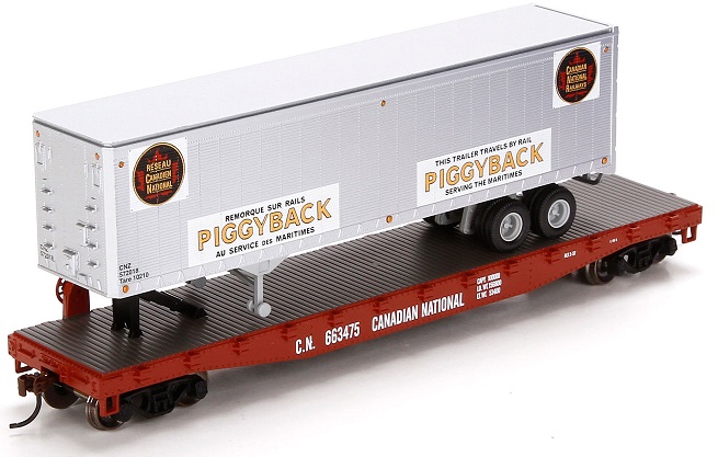 50' Flat w/40' Trailer, Canadian National