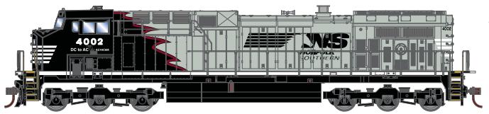 Norfolk Southern (Black and Grey with Red