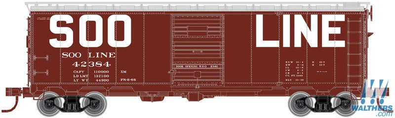 Soo Line (Boxcar Red, silver, Billboard