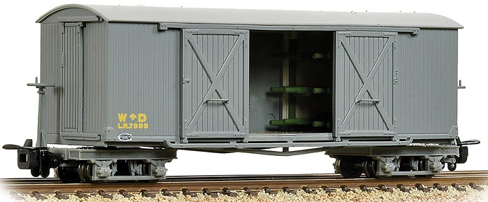 Covered Goods Wagon WWI WD Grey Weathered