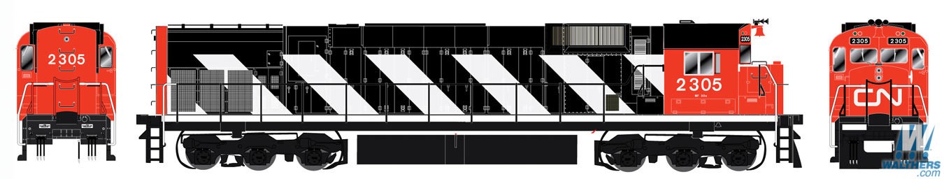 MLW M636 w/LokSound & DCC -
Executive Line -- Canadian National (Seargent Stripes, black, red)
