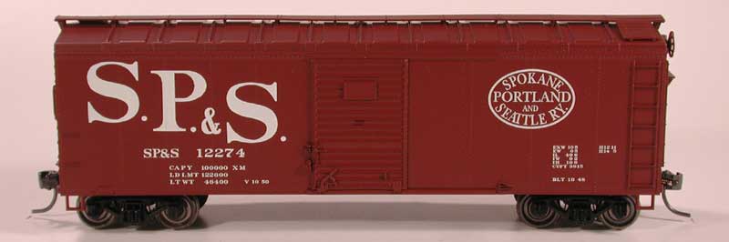Class X31a Round-Roof Boxcar - Ready to Run -
Spokane, Portland & Seattle (Boxcar Red, Slanted SP&S)