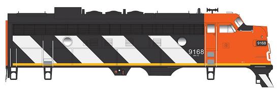 Canadian National F7A - Striped Scheme