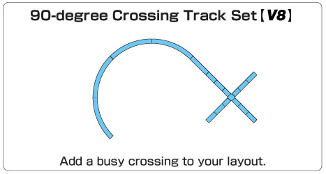 V8 90 Degree crossing Track Set - <Font
color=red>We have one set in stock. Discontinued</font>