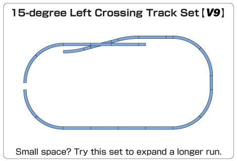 V9 15 Degree crossing Left Set - <Font
