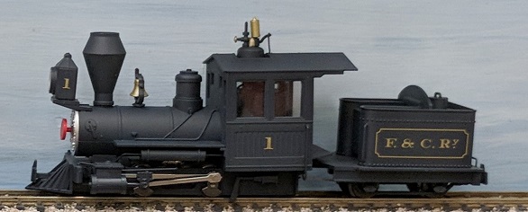 Fiddletown & Copperopolis Black Locomotive,
lettered, inspired by the Comic Fiddletown & Copperopolis by Carl Fallberg