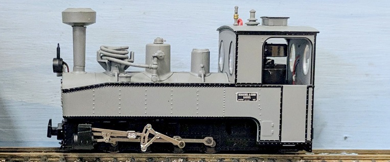 German Trench Train Brigadelok in the original
grey livery with the Henschel makers plate
