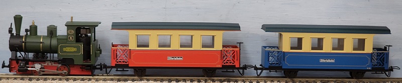Zellerbahn set, Green Loc, 2 cars
