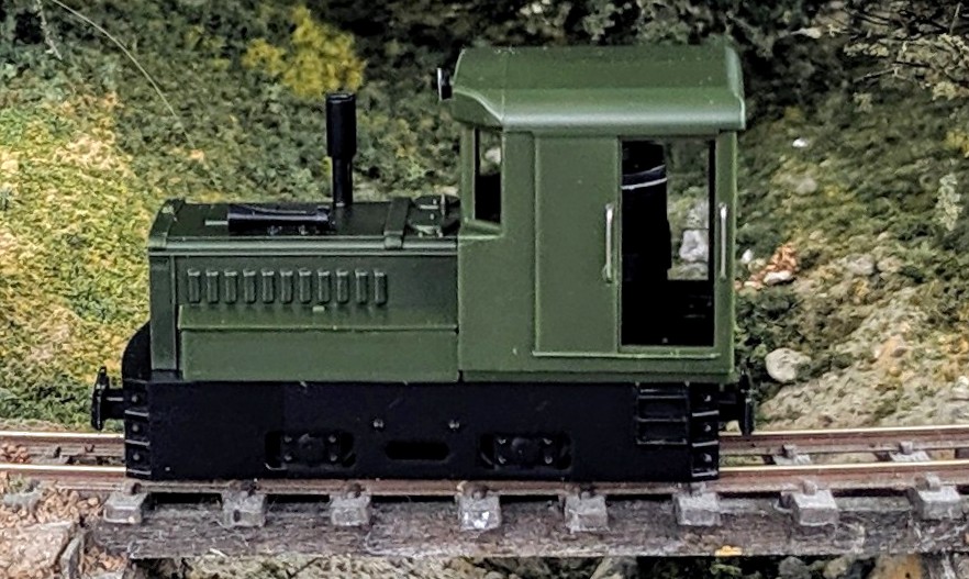 Plymouth, black chassis, green superstructure,