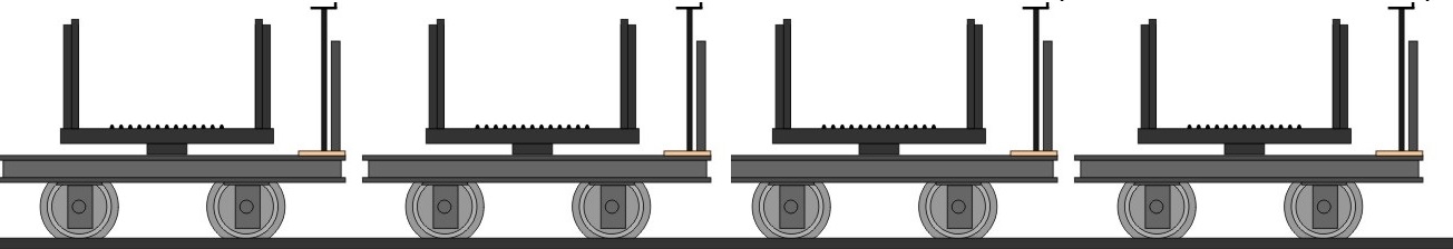 Single Log Bunk with Brake Stand