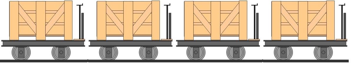 Single Trash Car with Brake