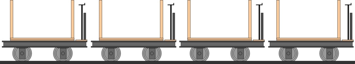 Single Pulpwood Car with Brake
