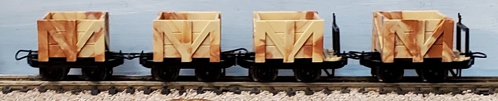 Four Trash Cars; two with brakes and two