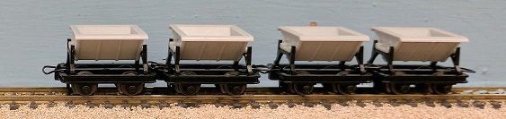 4 Tipper Cars plastic box