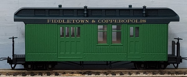 Fiddletown & Copperopolis Baggage Car green