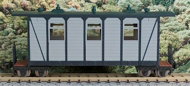 German trench train passenger car grey