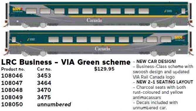 LRC Business Class Car: VIA