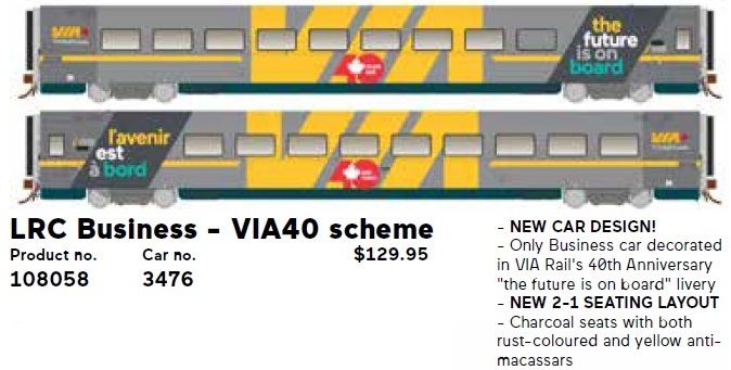 LRC New Business Class Car - VIA40 Scheme