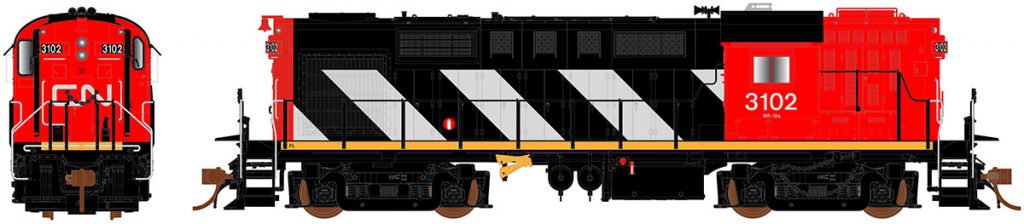 Canadian National (Stripes) Class MR-18e