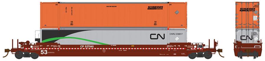 Canadian Pacific (CP) with two 53' high-cube
