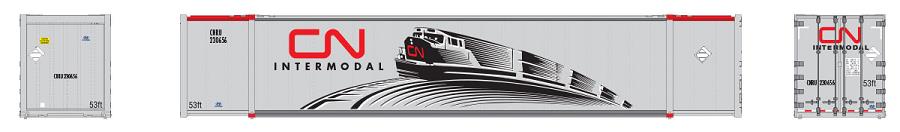 CN Intermodal w/train graphic (CNRU) 53' high-