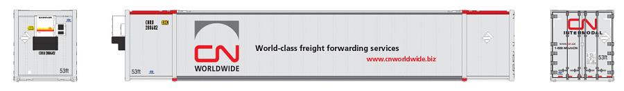 CN Worldwide (CNRU) 53' high-cube container