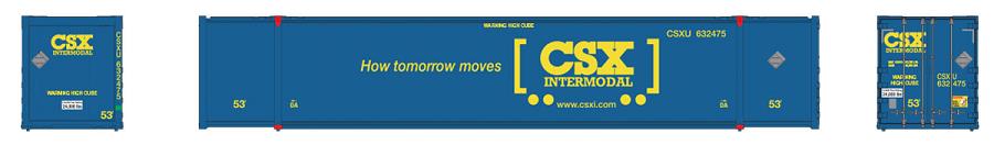 CSX Intermodal Boxcar (CSXU) 53' high-cube