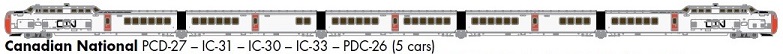 Canadian National 5 car Set DC