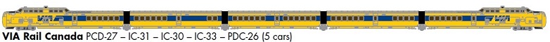 VIA Rail Canada 5-Car set DC