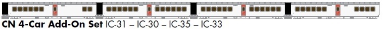 Canadian National 4-Car Add-On Set