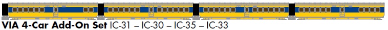VIA Rail Canada 4-Car add-on set