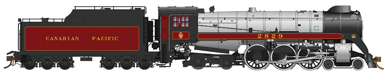 Royal Hudson H1c with Oil Tender,
Commonwealth Trucks, Bathtub Stack and no Booster - DC