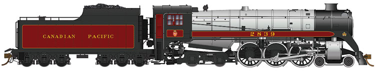 CPR Royal Hudson H1c with Coal
Tender, Commonwealth Trucks, Straight Stack and Booster - DC