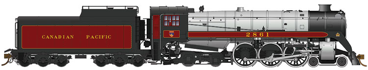 Royal Hudson H1e with Oil Tender,
Buckeye Trucks, Straight Stack and Booster- DC