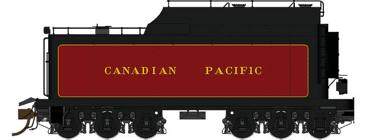 CPR 12,000 Gallon Oil Conversion
tender with Commonwealth Trucks with wiring harness (DCC ready)