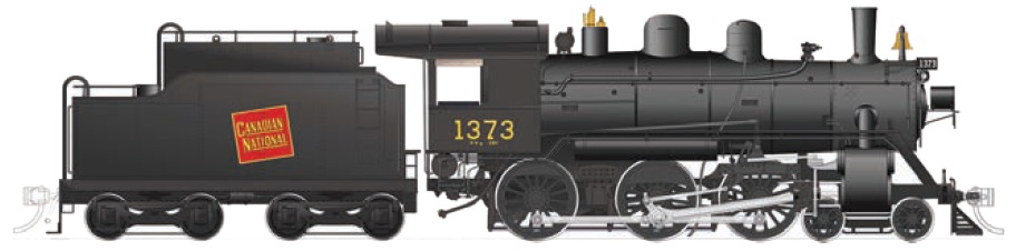 CNR H-6-g - Tilted Wafer, Steel cab,
Manual Reverser, Front-mounted bell, Horizontal pilot,
Oil tender, Large headlight