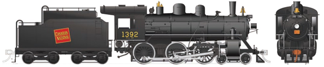 CNR H-6-g - Tilted Wafer, Preserved
condition, Steel cab, Power Reverser, Front-mounted bell, Horizontal pilot, Oil tender, Small headlight