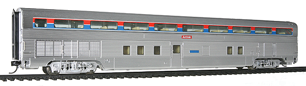 85' Budd Hi-Level 68-Seat Step
Down Coach. Amtrak Phase 1 (Forward car)(Lighted)