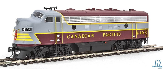 EMD F7A - Standard DC -- Canadian Pacific
Block lettering (maroon, gray, yellow)