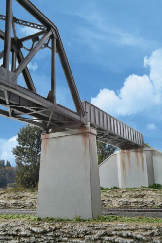  Single-Track Railroad Bridge Concrete Piers pkg(2) - Kit 