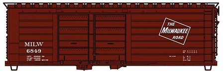  Milwaukee Road 40' Rib-Side Double-Door
Boxcar - Short Rib Body - Kit -- Milwaukee Road (1968-1974; Boxcar Red, TMR Logo Only)

 