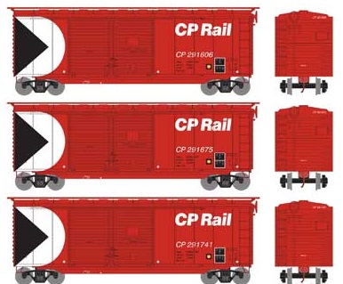  40' Double Door Box, CP Rail 3-Pack

 