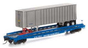 53' GSC TOFC Flat w/40' Ex-Post Trailer,