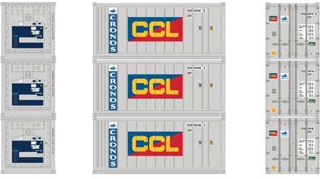  20' Reefer Container, Cronos/CCL (3-Pack)
 