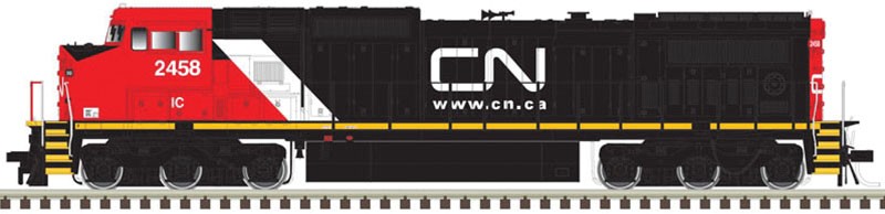  GE Dash 8-40CW - LokSound and DCC -
Master(R) Gold -- Canadian National (black, red, white, Website Logo)
 