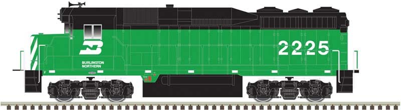 EMD GP30 Phase 1 No Nose Headlight
- LokSound & DCC -- Burlington Northern (Cascade Green, white, black)