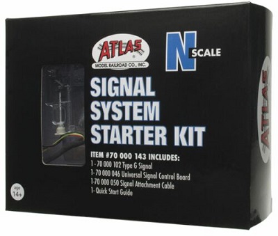  N-Scale Signal Starter Set - 1 Each: Single-Head Type G Signal, Control Board and Signal Attachment Cable 