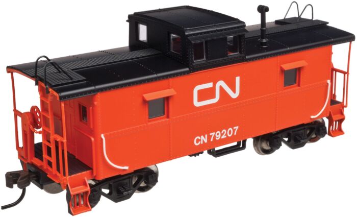  C&O-Style Steel Center-Cupola Caboose -
Ready to Run -- Canadian National (red, black, Noodle Logo)
 
